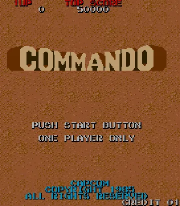 Commando (Sega) screen shot title